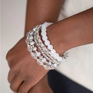 ❤️ 4 for $20 ❤️ Crystal Collage White Bracelet Paparazzi